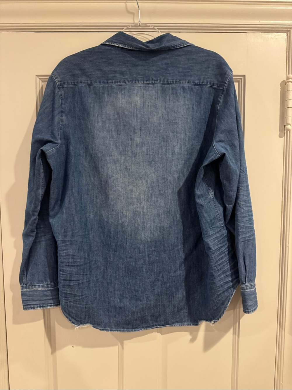 Frank & Eileen Men's Distressed Indigo Denim Button-Down Shirt - Picture 6 of 6